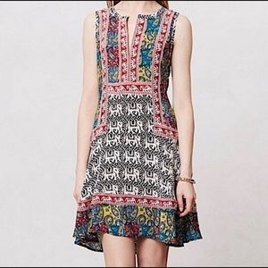 Anthropologie Tolani Silk Elephant Dress / Size: M